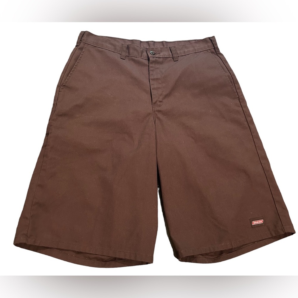 Vintage Dickies Mens Work Shorts 33 Brown Twill 90s Hip Hop Skater